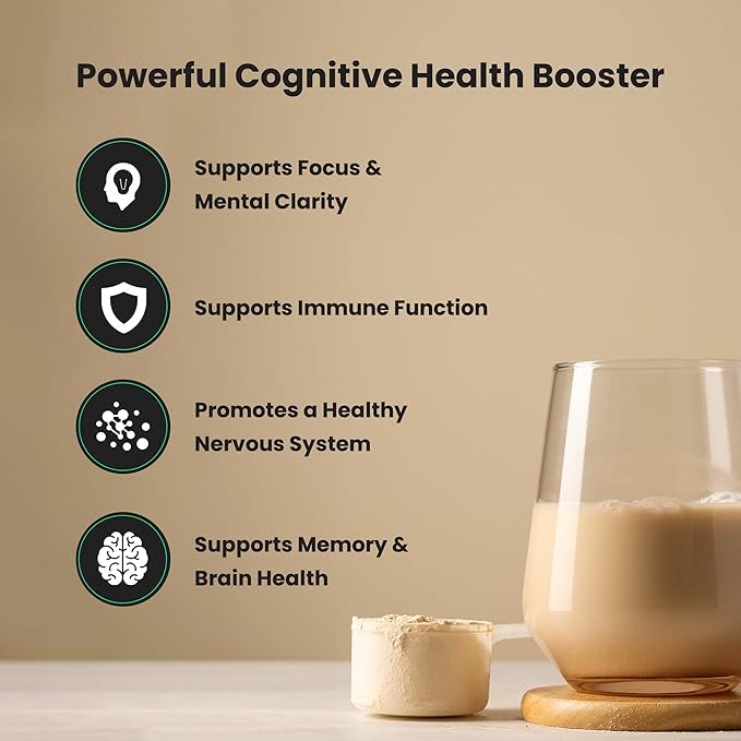NutraChamps Organic Lions Mane Powder - 2000mg Powerful Nootropic for Memory, Focus, Immune Support - Vegan Lion?™s Mane Mushroom Powder Supplement with Naturally Occurring Beta-Glucans - 8oz