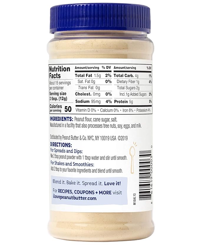 Peanut Butter & Co. Powdered Peanut Butter, Non-GMO, Gluten Free, Vegan, Original, 6.5 Ounce Jars (Pack of 6)