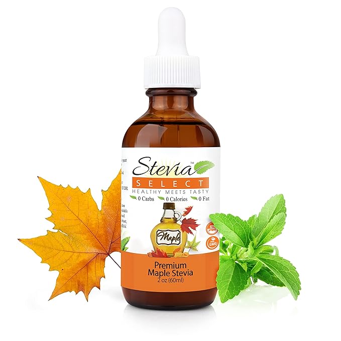 Stevia Select Maple Flavored Liquid Stevia ??Zero Calorie Coffee, Tea, Drink & Baking Sweetener, All-Natural, No Erythritol, Keto-Friendly Sugar Alternative, 300 Servings ??2 Oz (1 Pack)