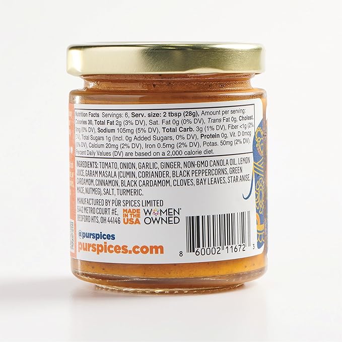 PUR Spices Tasty Gift Box I Set of Three Hot Sauces and Cooking Pastes I Recipe Card and Jar Opener Included I Plant Based, Gluten Free, No sugar added, Preservative and Additive Free | 6oz Each (Pack of 3)