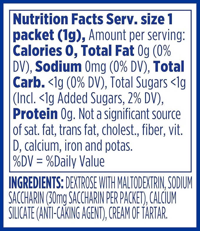 EQUAL Pink Zero Calorie Sweetener, Saccharin Sugar Substitute, Zero Calorie Sweetener Packets, Sugar Alternative, 100 Ct (Pack of 1)