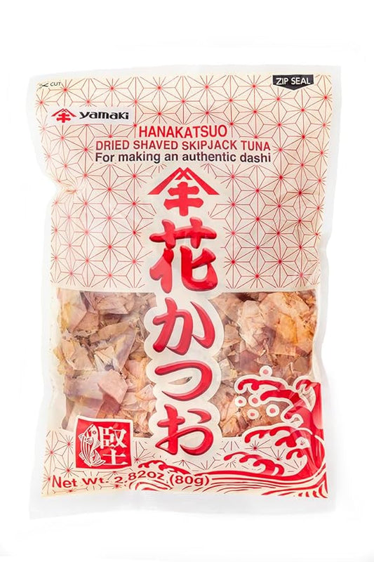 Yamaki Bonito Flakes "Hana-Katsuo" 2.82 oz | Premium Katsuobushi (欲밭?) Dried Bonito Flakes, Authentic Japanese Cooking Ingredient, Made in Japan