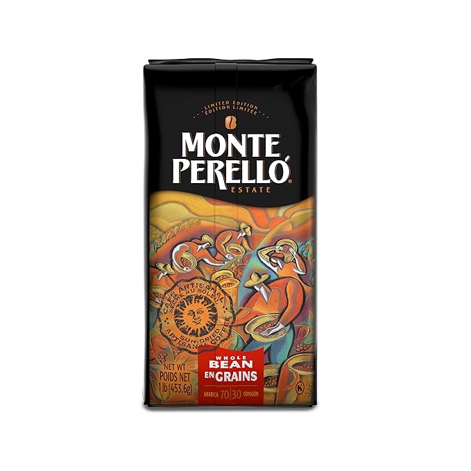 Monte Perelló, 16 oz Bag (1 LB/ 453.6 g), Whole Bean Coffee, Medium Roast - Product from the Dominican Republic (Pack of 1)