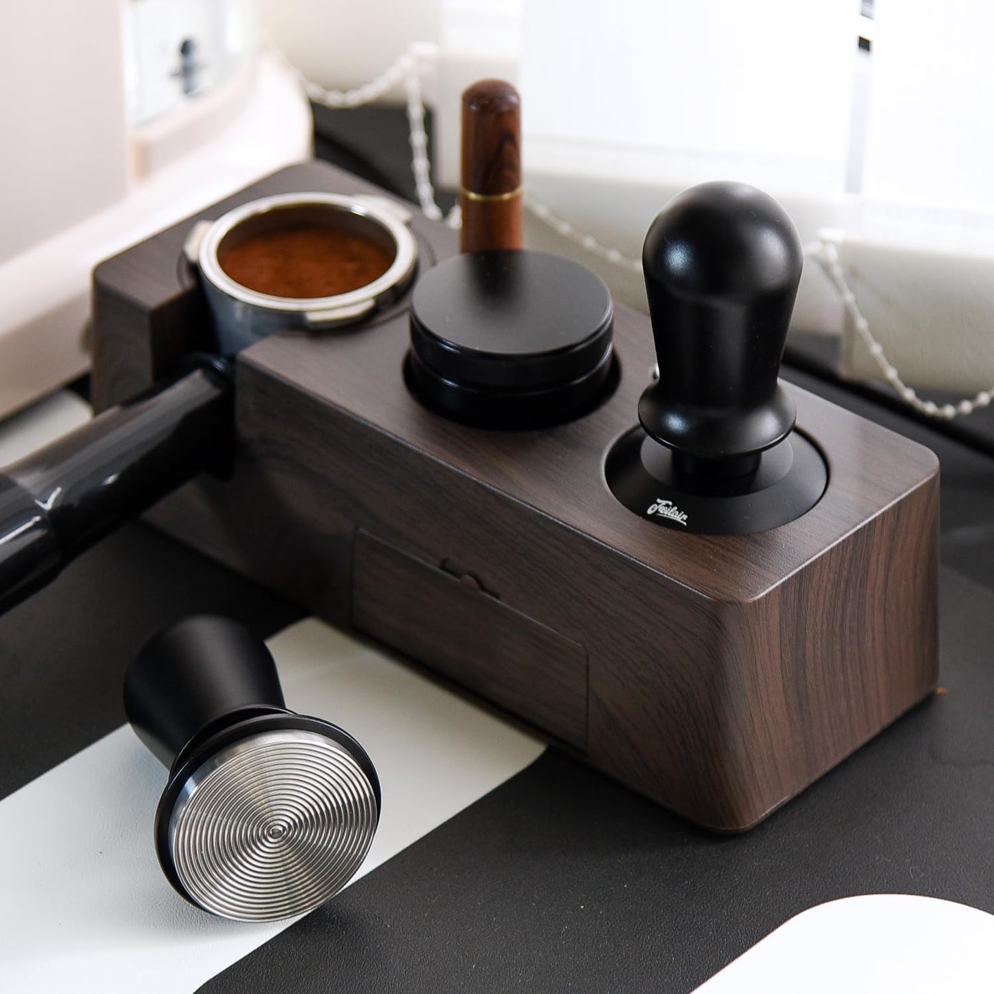Feilair 53mm Espresso Tamper, Spring Loaded Self Leveling Coffee Tamper