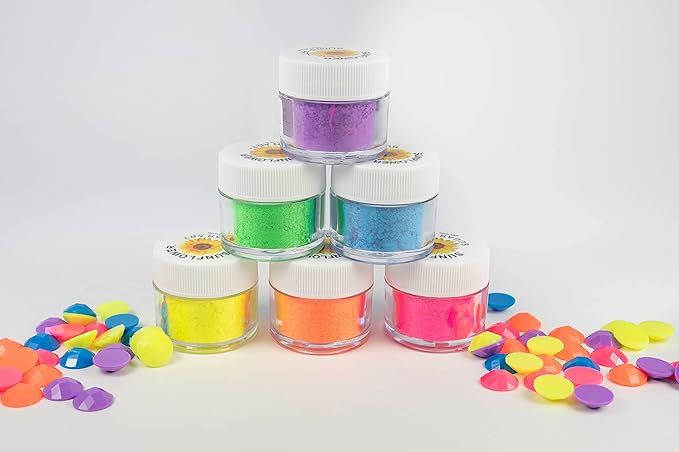 Sunflower Sugar Art Neon Violet Glow In The Dark Petal Dust Food Color - Deep, Rich Violet Matte Powder Cake Accessories for Cake Decoration - 4 Grams Non-Toxic Baking Stuff