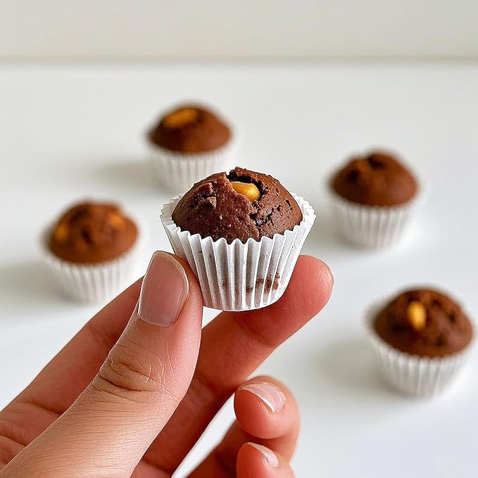 1000 Pcs 1 Inch Mini Muffin Liners,Muffin Liner for Baking White Cupcake Papers Baking Cup Liners,Used for 48 Cup Mini Muffin Pan