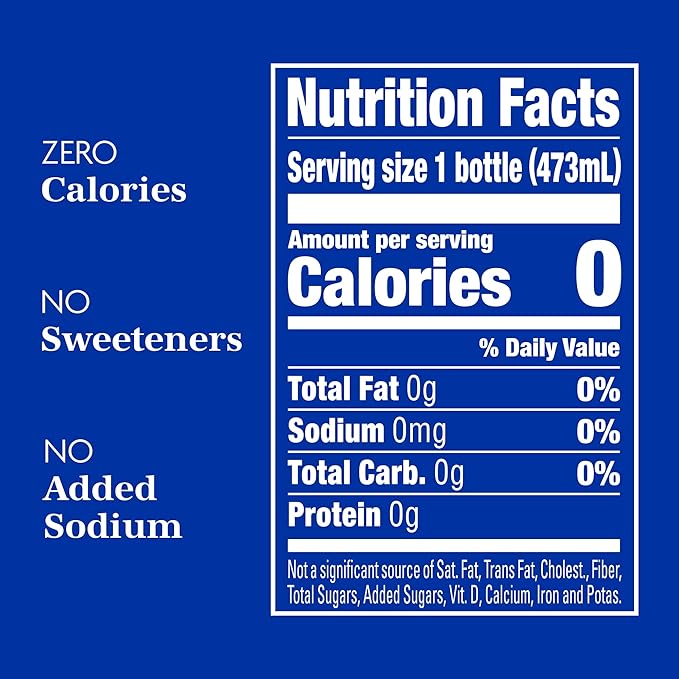 Saratoga Sparkling Water Bottles, 6-Pack - Carbonated Spring Bottled Water with Naturally Occurring Minerals & Electrolytes - Recycled PET Plastic Bottles - 16 Fl Oz