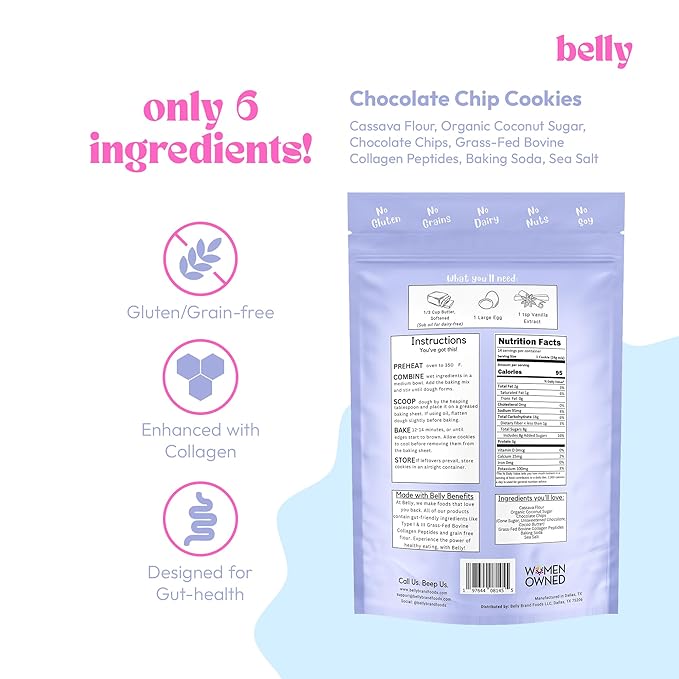 Belly Gluten-Free Collagen Variety Pack | High-Protein Brownies, Cookies, Banana & Pancakes | Grain-Free Dairy-Free Nut-Free | Healthy Sancks For Adults & Kids | Women-Owned Business | Variety Pack