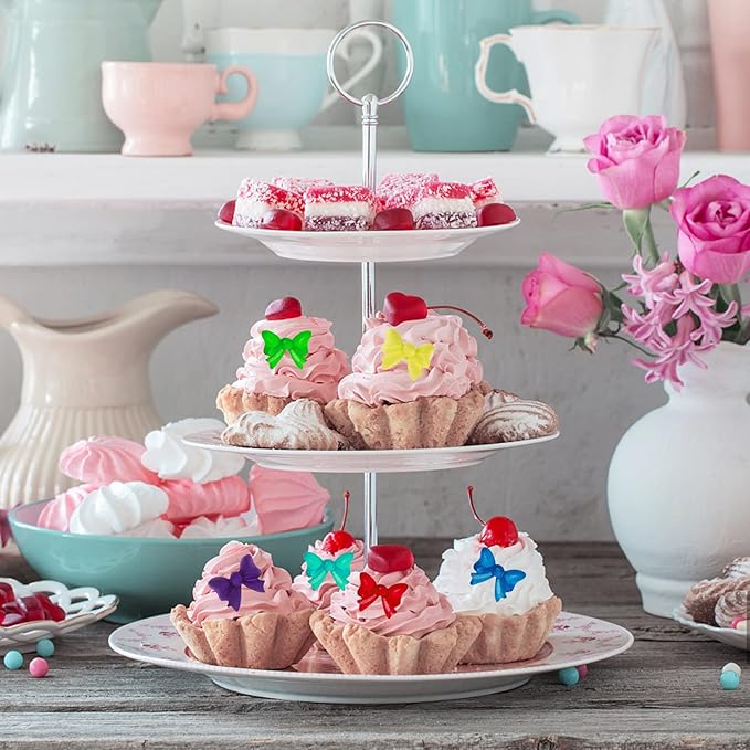 Bow Fondant Molds, AIMEIKI 2 Pack Mini Bows Silicone Fondant Molds Bowknot Candy Chocolate Mold for DIY Cake Decoration