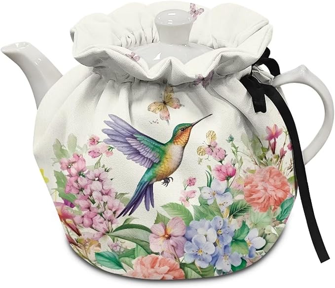 Hummingbird Tea Cozy for Teapot Insulated Floral Tea Pot Cozy for Keeping Warm Tea Cozies Tea Cosy for Teapot for Women Gifts