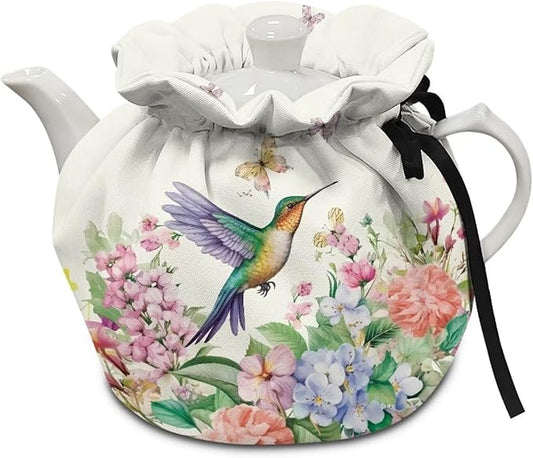 Hummingbird Tea Cozy for Teapot Insulated Floral Tea Pot Cozy for Keeping Warm Tea Cozies Tea Cosy for Teapot for Women Gifts