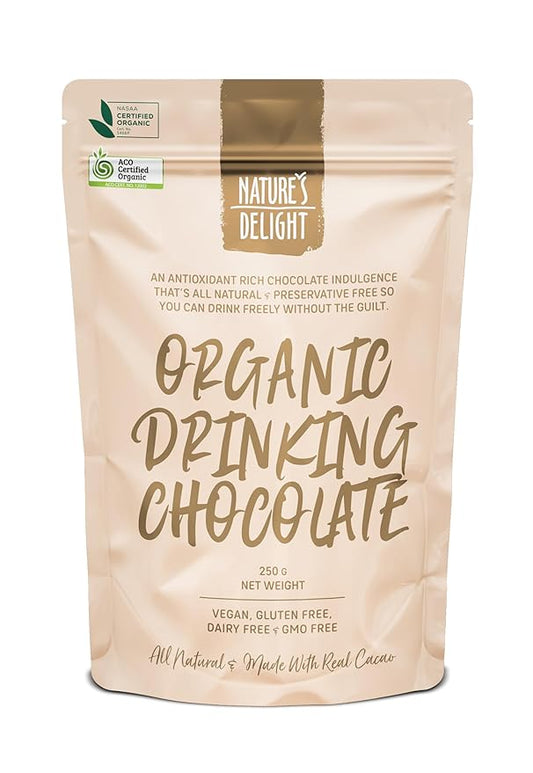 Nature's Delight Organic Drinking Chocolate 250 g, 8.8185 Ounce, 250.0 grams