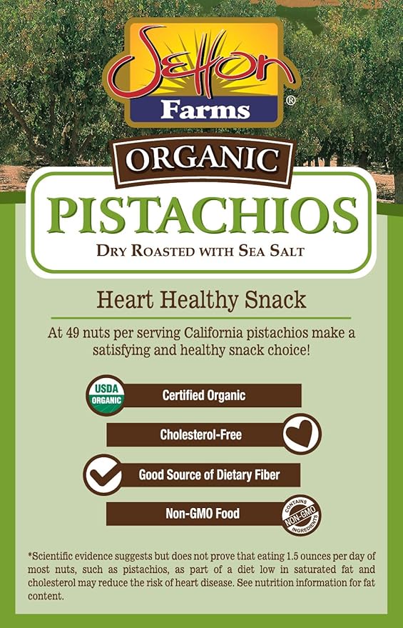 Organic Pistachios, Roasted Unsalted, 25 Lbs. Bulk Case, Kosher