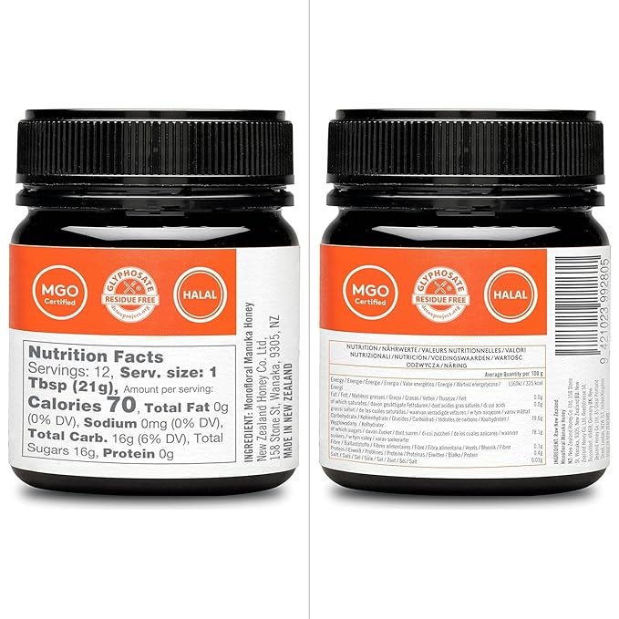 New Zealand Honey Co. Raw Manuka Honey UMF 10+ | MGO 263+, 8.8oz / 250g | Organic Medical Grade Manuka Honey for Daily Wellness, Skin Care & Dogs