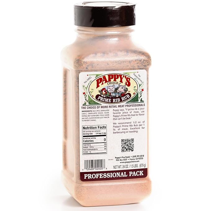 Pappy's Choice Prime Rib Rub - Premium Seasoning for Prime Rib, Brisket, Roast Beef, Steaks, and BBQ | Perfect for Grilling, Smoking, and Roasting All Meats