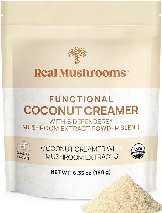 Real Mushrooms Functional Coconut Creamer with Reishi, Lucuma & Ceylon Cinnamon ??Organic