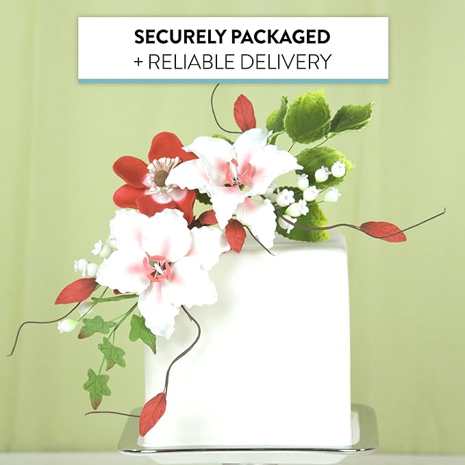 Global Sugar Art Lily of The Valley Sugar Cake Flowers Filler Spray, White, 5 Count by Chef Alan Tetreault