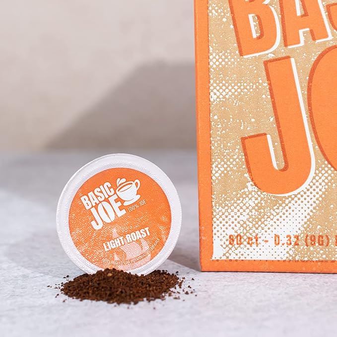 Basic Joe 80-Count 100% Arabica Light Roast Single Serve Coffee Pods for K-Cup Keurig Brewers