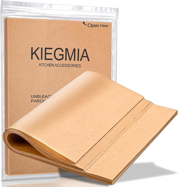 200PCS Unbleached Parchment Paper, Pre-Cut 12 x 16 Inches Resealable Pack, Nonstick, For Baking, Cooking, Grilling, Steaming, Fit for Baking Sheet and Parchment Paper for Air Fryer Iiners
