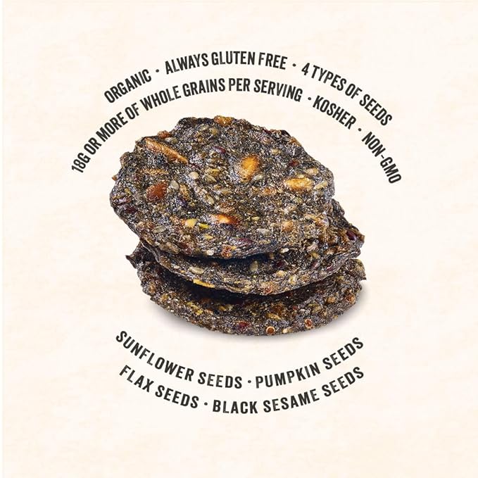 Mary's Gone Crackers Super Seed Crackers, Seaweed & Black Sesame, 4 Ounce (Pack of 6), Organic Plant Based Protein, Gluten Free
