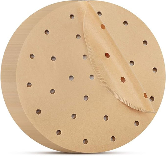 Beasea Air Fryer Disposable Liners 9 Inch, 200pcs Parchment Paper Unbleached Round Filter Paper