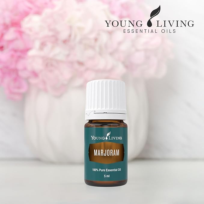 Young Living - Marjoram Essential Oil 5 ml | Soothing Muscle Relief | Aromatherapy for Relaxation | Ideal for Massage | Diffusing for a Calming Environment