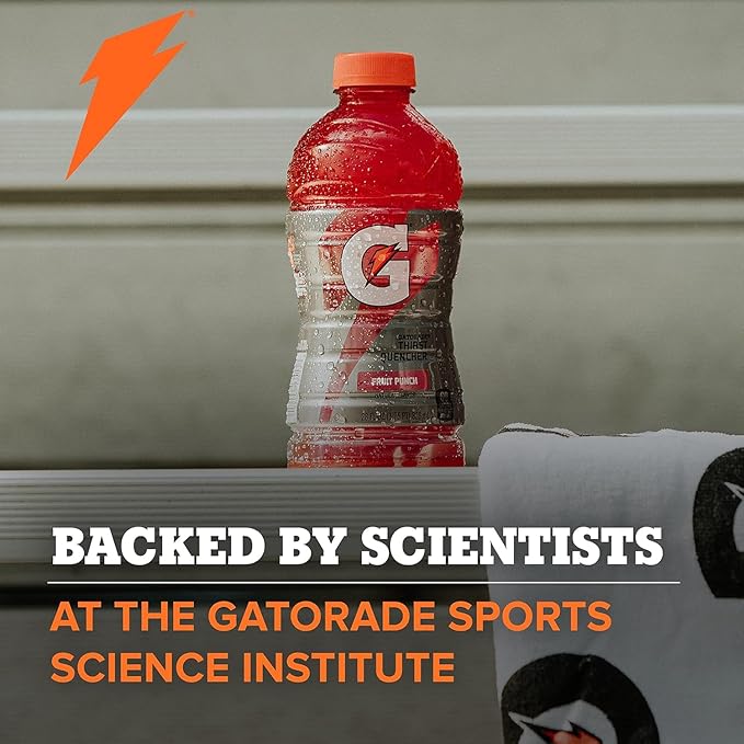 Gatorade Thirst Quencher, Fruit Punch, Glacier Cherry, Cool Blue Variety Pack, 12 Fl Oz (Pack of 18)
