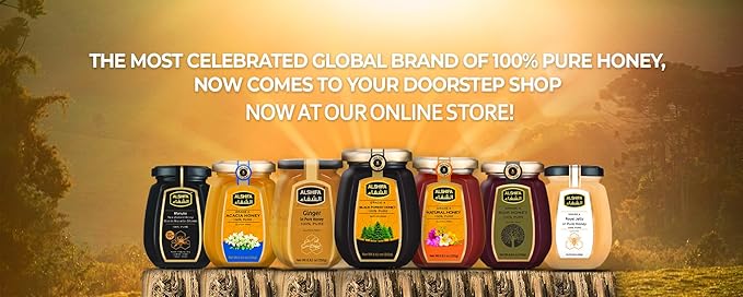 ALSHIFA Natural Honey 17.63oz (500g) | Pack of 3 | Raw & Pure Honey Unpasteurized | 100% Pure Wildflower Honey | No Added Sugar | Glass Bottle