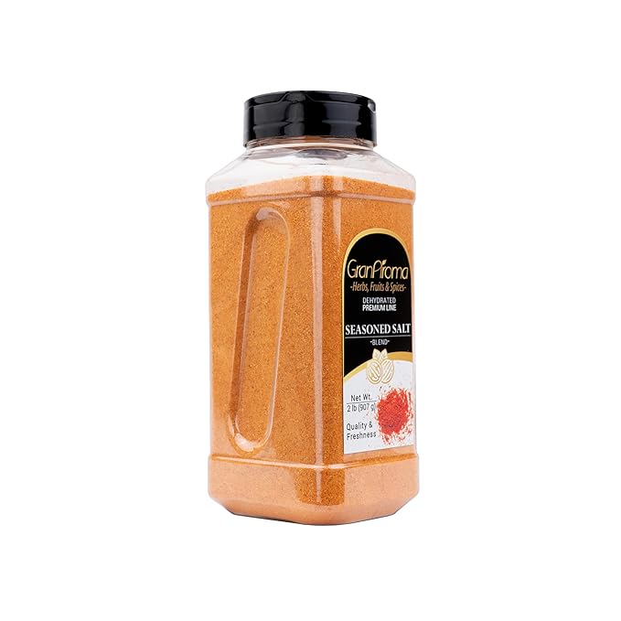 GranAroma Seasoned Salt, Savory Blend, Seasoning for Grilled Meats, Roasted Vegetables, and Soups (32 Ounce)