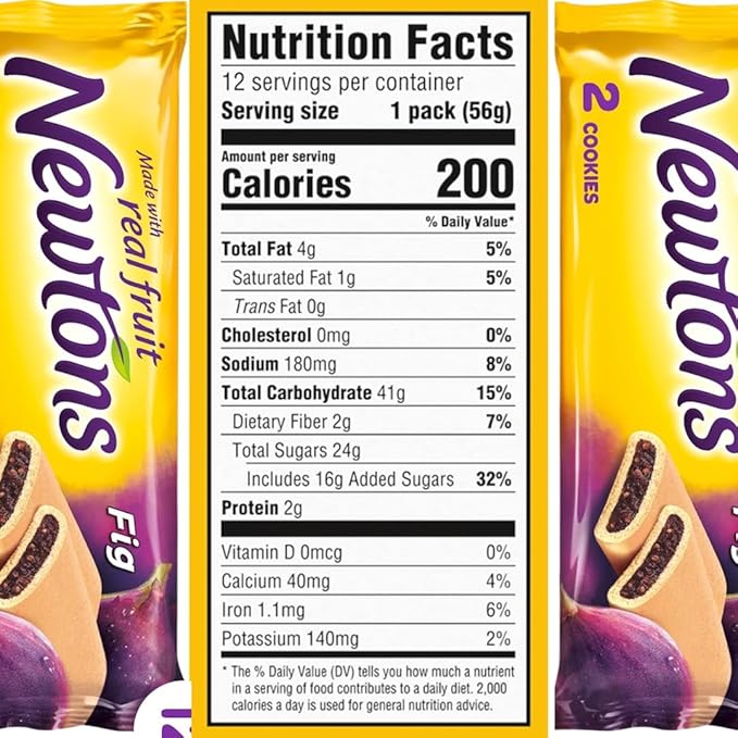 Fig Newtons Cookies Newtons Single Serve (12) 2oz Newtons Soft & Fruit Chewy Cookies - Newtons Cookies Fig Fruit Chewy (Lyfno Trademark Spoon Included)