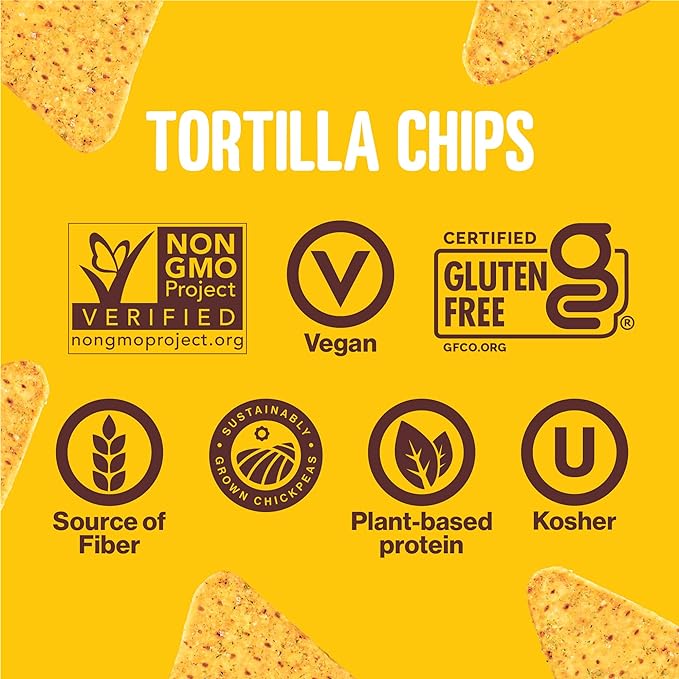 HIPPEAS Chickpea Tortilla Chips, Rockin??Ranch, 1 Ounce (Pack of 18), 3g Protein, 3g Fiber, Vegan, Gluten-Free, Crunchy, Plant Protein Snacks