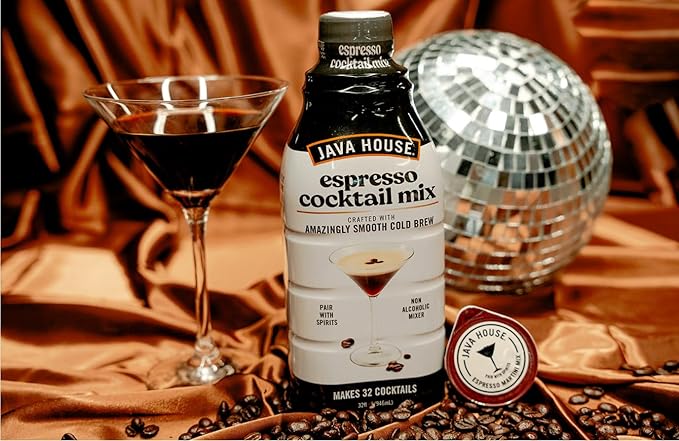 Java House Cold Brew Espresso Cocktail Mix ??Premium 100% Arabica Cold Brew Concentrate ??Smooth Coffee With French Vanilla Notes ??32oz Bottle (Makes 32 Cocktails)