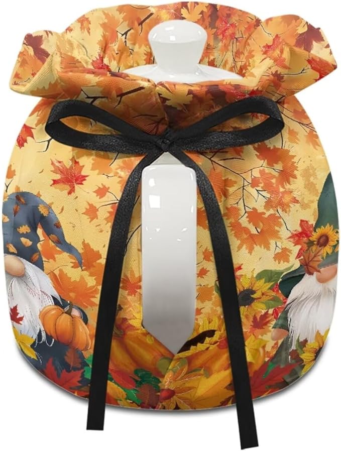 Gnome Tea Cozy Keep Warm Teapot Insulated for All Saints' Eve Soft & Washable Teapot Insulation Cover for Halloween Day Party