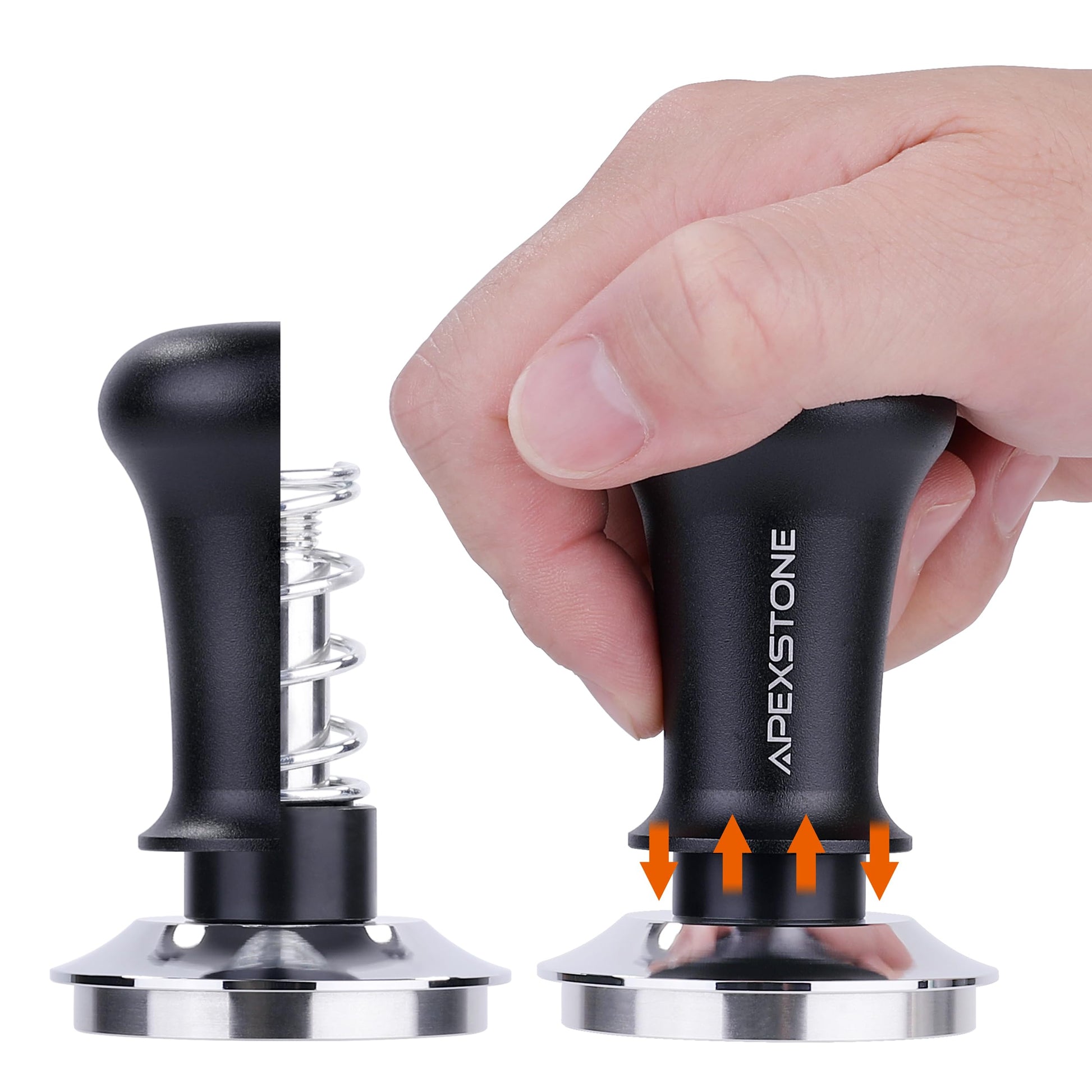Apexstone Coffee Tamper Spring Loaded 51mm, Calibrated Espresso Tamper 51mm, Espresso Tamper Spring