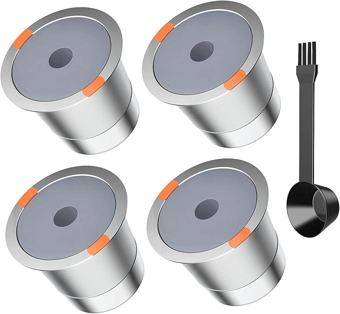 Reusable k Cups for keurig 2.0 1.0,Universal stainless steel Refillable k Cups Filter Use for Keurig all most of coffee Makers brewers(4pack)??,<div>