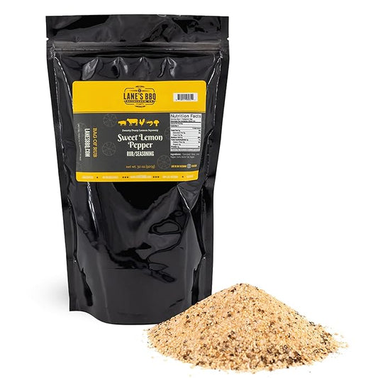 Lane's Sweet Lemon Pepper Seasoning, All-Natural Lemon Seasoning Blend with Citrus, Lemon Pepper Powder, and Honey, Made in USA, 2 Lbs