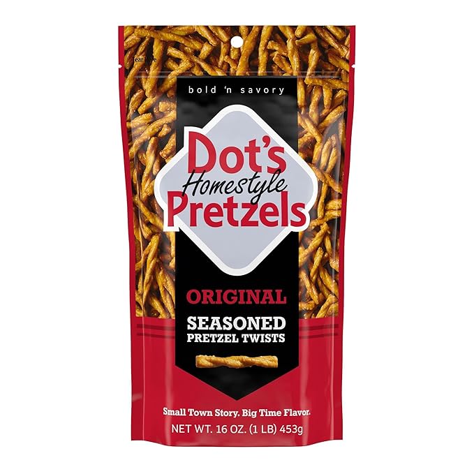 Dot's Pretzels Original Seasoned Pretzel Twist Snack, 16oz Grocery Sized Bag