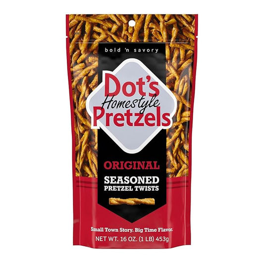 Dot's Pretzels Original Seasoned Pretzel Twist Snack, 16oz Grocery Sized Bag