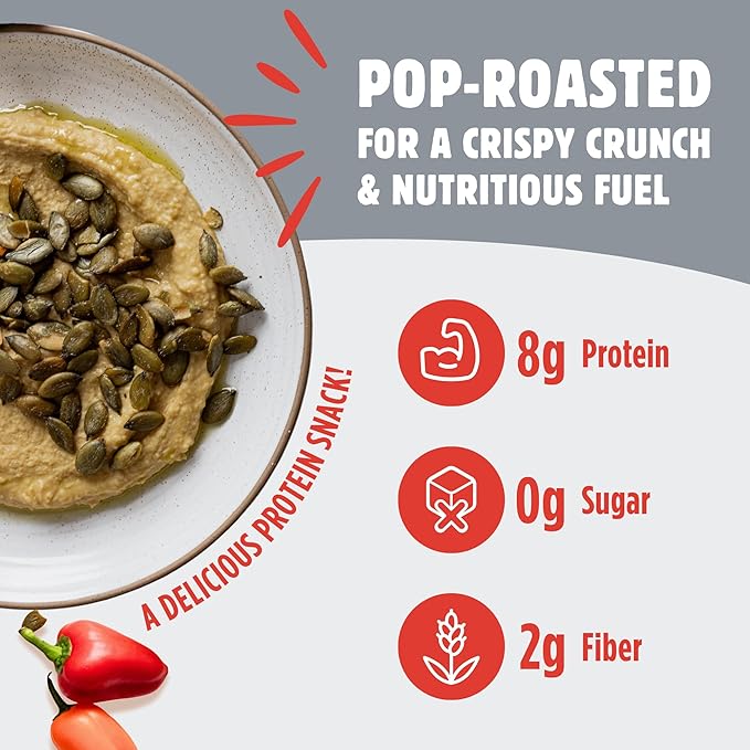 Top Fox Snacks - Organic Pop-Roasted Pumpkin Seeds | Healthy Protein Snacks - Gluten Free - Keto and Vegan Friendly (Salt & Pepper, 3.5 oz - 2 Pack)