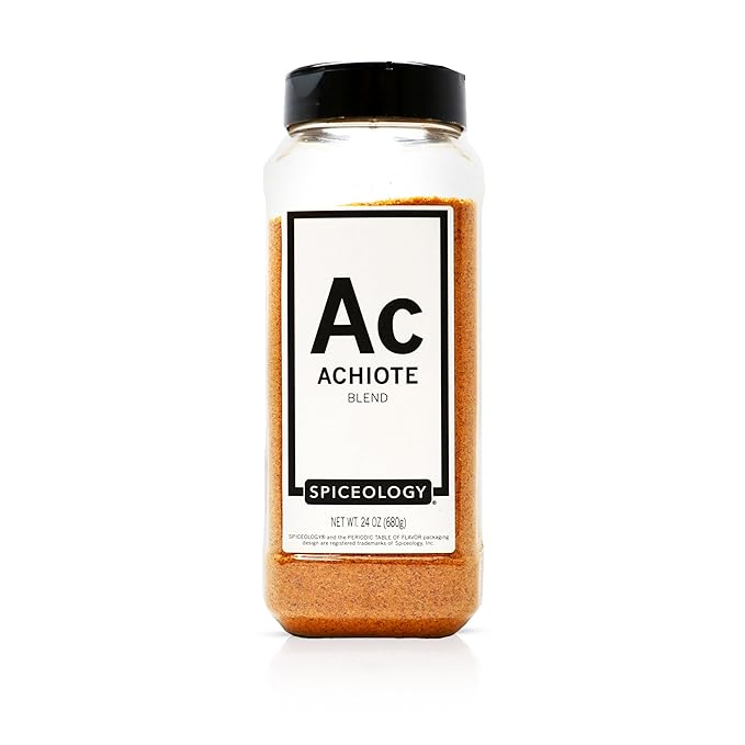 Spiceology – Achiote Seasoning – Bold, Earthy & Vibrant Annatto Spice Blend – Perfect for Latin, Caribbean & Mexican Dishes – Ideal for Meats, Tacos, Marinades & Rice – Chef-Crafted & Freshly Ground – 24 oz
