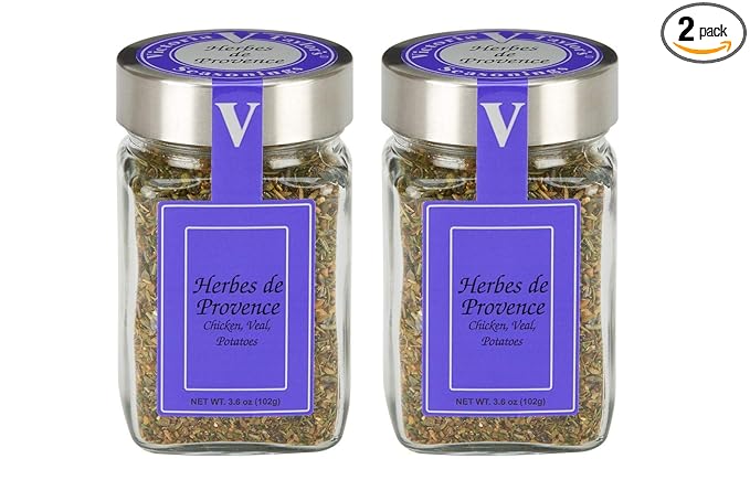 Herbes de Provence- 3.6 oz. Jar (Pack of 2) - 7 Classic, bright and bold spices blended for maximum flavor. Perfect for everyday use as well as French Specialty dishes.