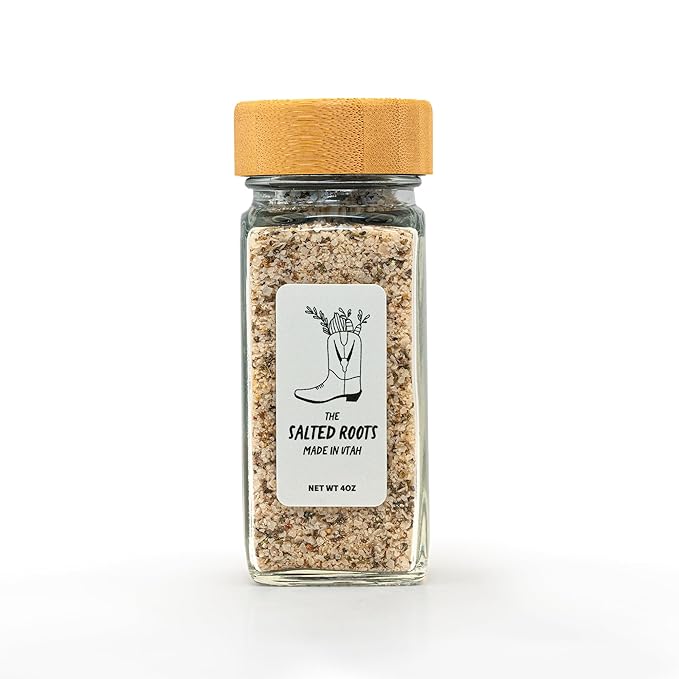 The Salted Roots - Tequila Margarita Salt - Infused with Lime, Garlic, and Tequila - 4oz