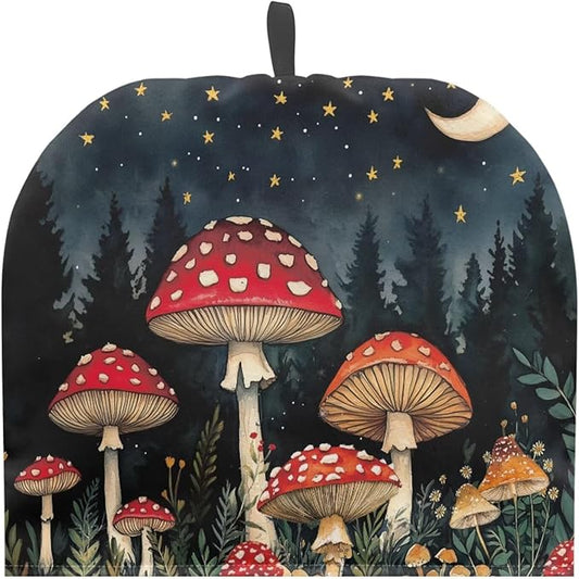 Mushroom Moon Print Tea Cosy Thermal Insulation Large Tea Pot Cozies for Teapots Kitchen Accessories Home Table Decorative