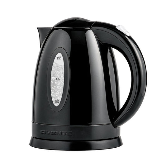 OVENTE 1.7L Electric Kettle with 1100W Fast Boiling Water, Black KP72B