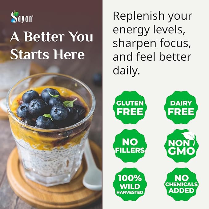 Sayan Siberian Chaga Mushroom Extract with Betulin Powder (4 oz) ??Organic Antioxidant Blend ??Support Immune System & Regulate Body Functions, Energy, Clarity, Wellness ??Mix with Yogurt or Smoothies