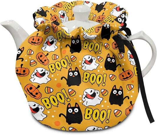 Boo Devil Tea Pot Cozy for Keeping Warm Soft Tea Insulated Cosy Breakfast Warmer for Coffee,Resuable Teapot Dust Protector Kitchen Decor for All Saints' Day