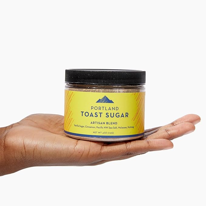 Portland Salt Co. Toast Sugar Spice Blend w/Vanilla Sugar, Cinnamon & Sea Salt ??Signature All-Purpose Seasoning, Breakfast or Dessert Rub - Non-GMO, 4 Oz (Pack of 1)