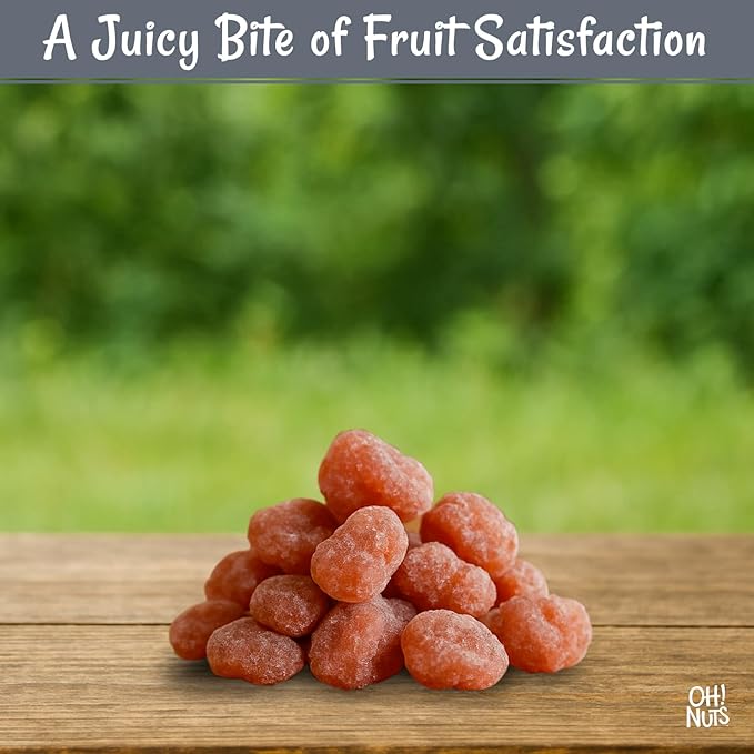 Oh! Nuts Dried Strawberries - 1 LB - Sweetened Dried Fruit - Dehydrated Fruit Bites - Packed in New York Zip-Seal Bag for Exceptional Freshness