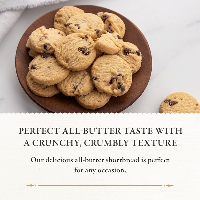 Walker's Shortbread Mini Chocolate Chip Cookies, Pure Butter Shortbread Cookies, 4.4 Oz (Pack of 6)