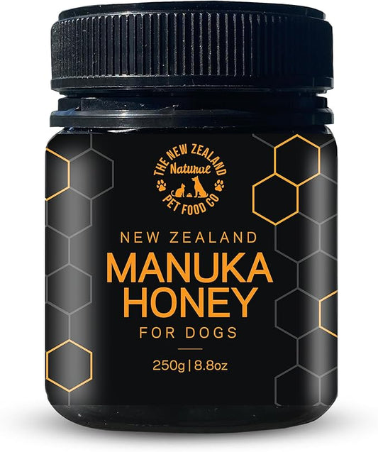 The New Zealand Natural Pet Food Co Woof Dog Treats - Manuka Honey, Dog Treats Small & Large Dog, Natural, Topper or Dog Treat, 8.8oz